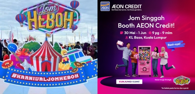 Singgah Booth AEON Credit Di Karnival Jom Heboh KL – Ada Hadiah Eksklusif & Aktiviti Fun!