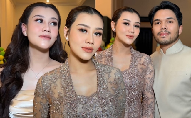 Baru Empat Hari Bersalin, Aaliyah Massaid Tampak Langsing Di Majlis Perkahwinan Anak Ahmad Dhani