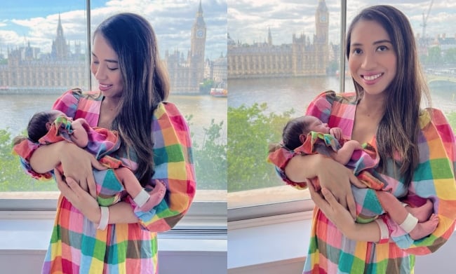 Dr Amalina Timang Cahaya Mata Kedua, Diberi Nama Aurora