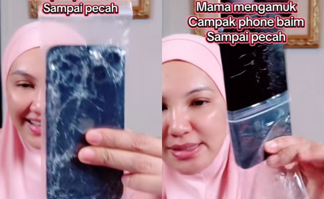 [VIDEO] Panggil Banyak Kali Tak Menyahut, Shahida Baling Telefon Baem Sampai Pecah
