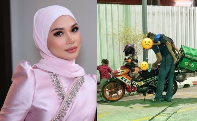Anzalna Minta Tolong Netizen Cari Info, Simpati Dengan Abang ‘Rider’ Tukar Lampin Bayi Atas Motosikal