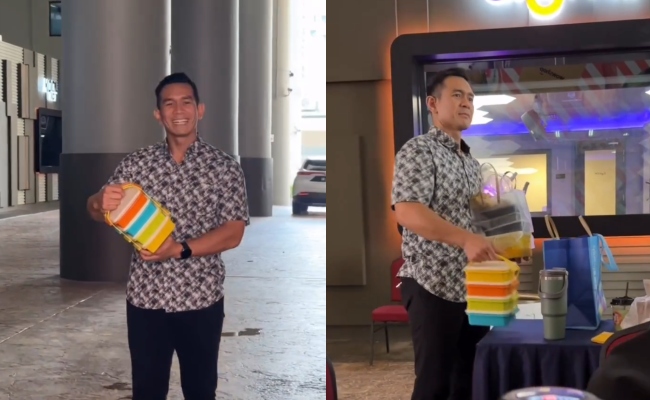 [VIDEO] Fahrin Ahmad Bawa Bekas Sendiri ‘Tapau’ Lebihan Makanan Di Set Penggambaran Bikin Terhibur