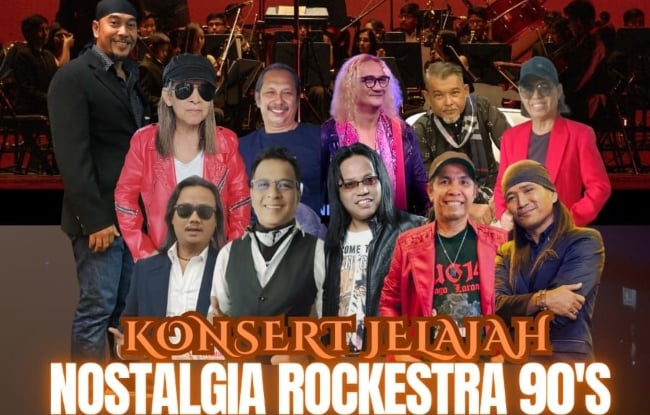 10 Vokalis Lagenda Bersatu Dalam Konsert Nostalgia Rockestra 90’s, Temui Peminat Pada 27 September