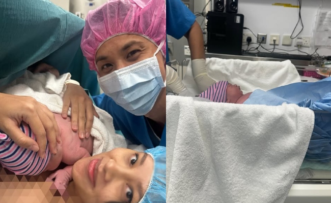 Sasha Abdul Aziz Selamat Bersalin Anak Ketiga