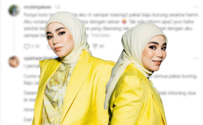 Uyaina Arshad Tak Dapat Memo Tema Warna Majlis Kahwin Kawan Baik – ‘Semua Pakai Kuning, Saya Je Biru’