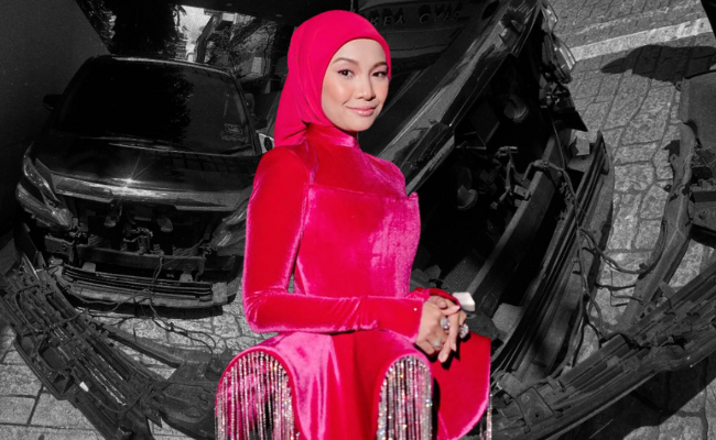 Nabila Razali Terlibat Kemalangan, Bumper Kereta Tercabut