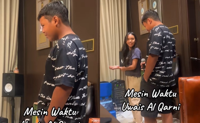 [VIDEO] Uwais Al Qarni Tunjuk Kebolehan Menyanyi, Ada ‘Tone’ Suara Mahal – ‘Macam Rizky Febian’ 