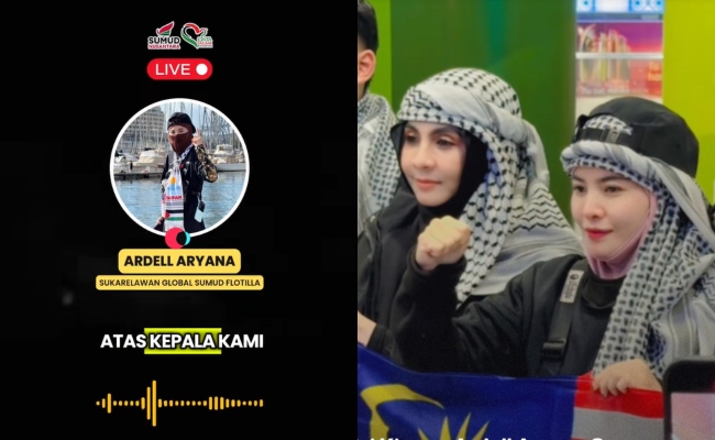 Ardell Aryana Kongsi Detik Cemas, Kapal Dinaiki Didatangi Dron – ‘Kami Terburu-Buru Keluar’