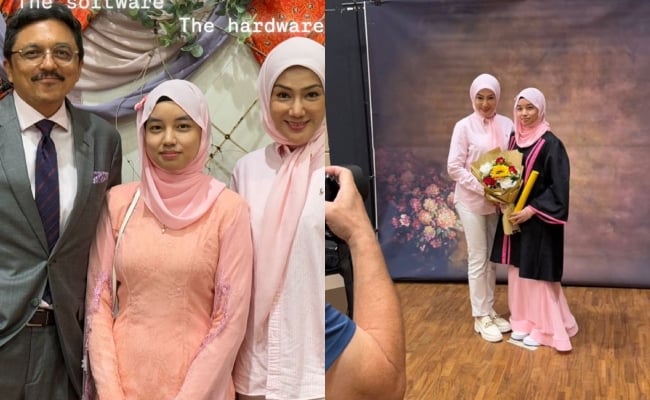 Engku Emran Kongsi Momen Berharga Aleesya Tamat Pengajian Sekolah Menengah – ‘Cantik Macam Ayah, Pandai Macam Mak’