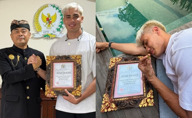 Ujian Jadi Tuah, Aisar Khaled Terima Penghargaan Daripada Senator Bali Selepas Dihalau