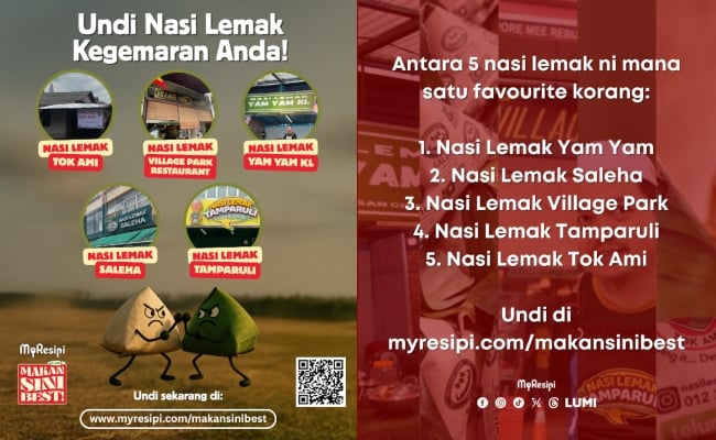 MyResipi Bergerak Ke Fasa Kedua ‘Makan Sini Best’, Cari Juara Nasi Lemak Paling Digemari