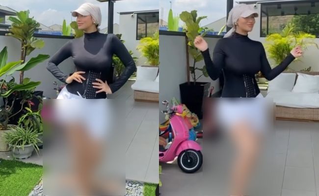 [VIDEO] Sasha Abdul Aziz Ditegur Netizen, Pakai Legging Warna Kulit Dengan Topi Hijab
