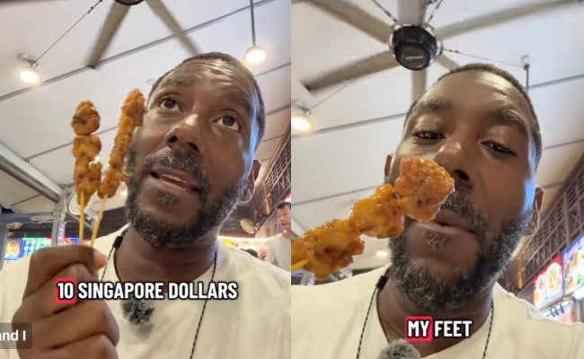 Pelancong Amerika Bayar RM32 Untuk 10 Cucuk Sate Di Singapura, Akui Malaysia Tetap Dihati