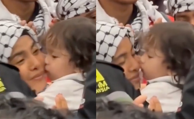 [VIDEO] Ramai Tersentuh Lihat Momen Ardell Aryana Dukung Anak – ‘Ciuman Si Kecil Itu Penawar Segala Penat’