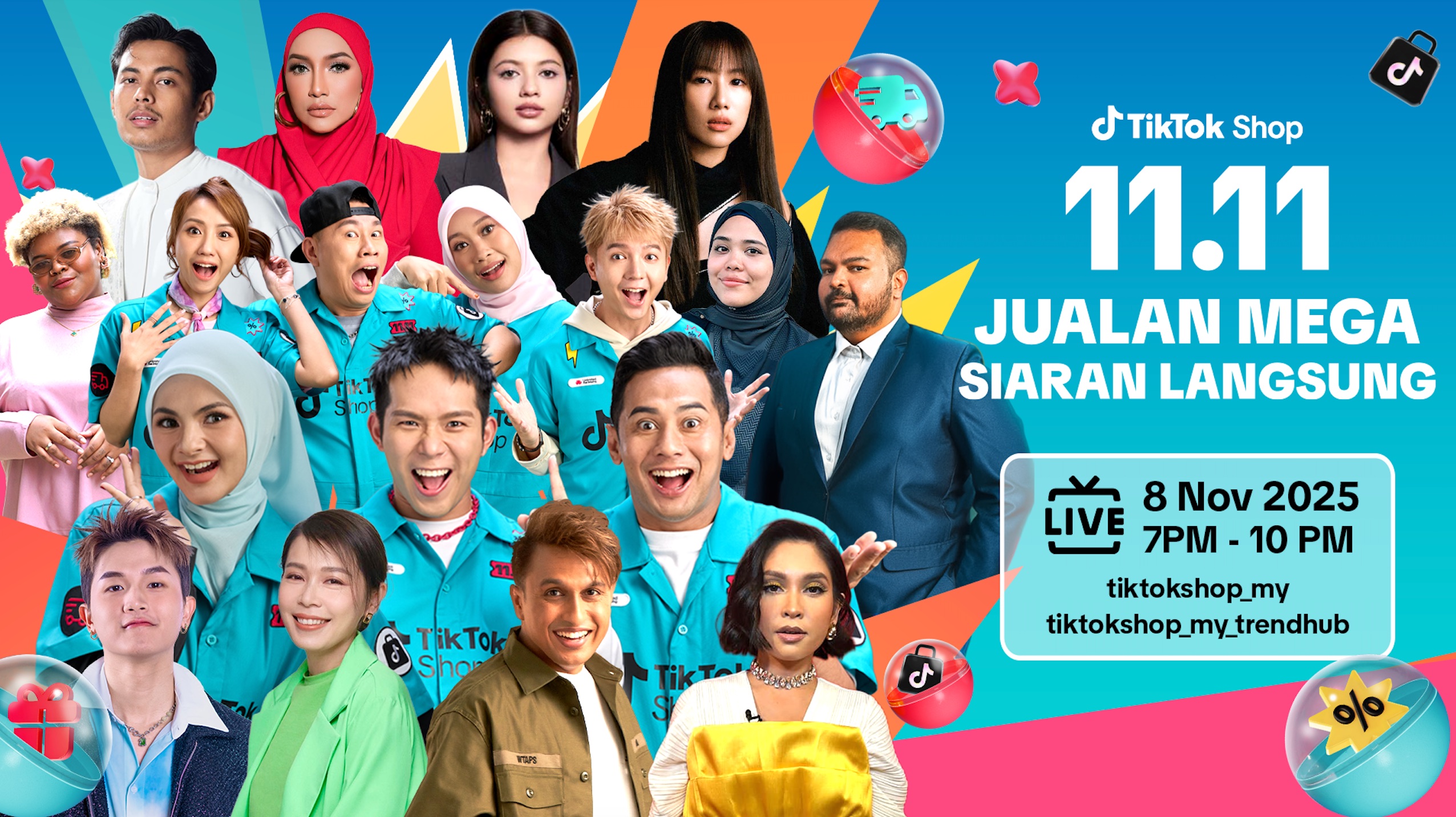 Jualan Mega TikTok Shop 11.11 Kembali! Baucar Berganda, Promosi Gempak & LIVE Bersama Selebriti Terkenal!