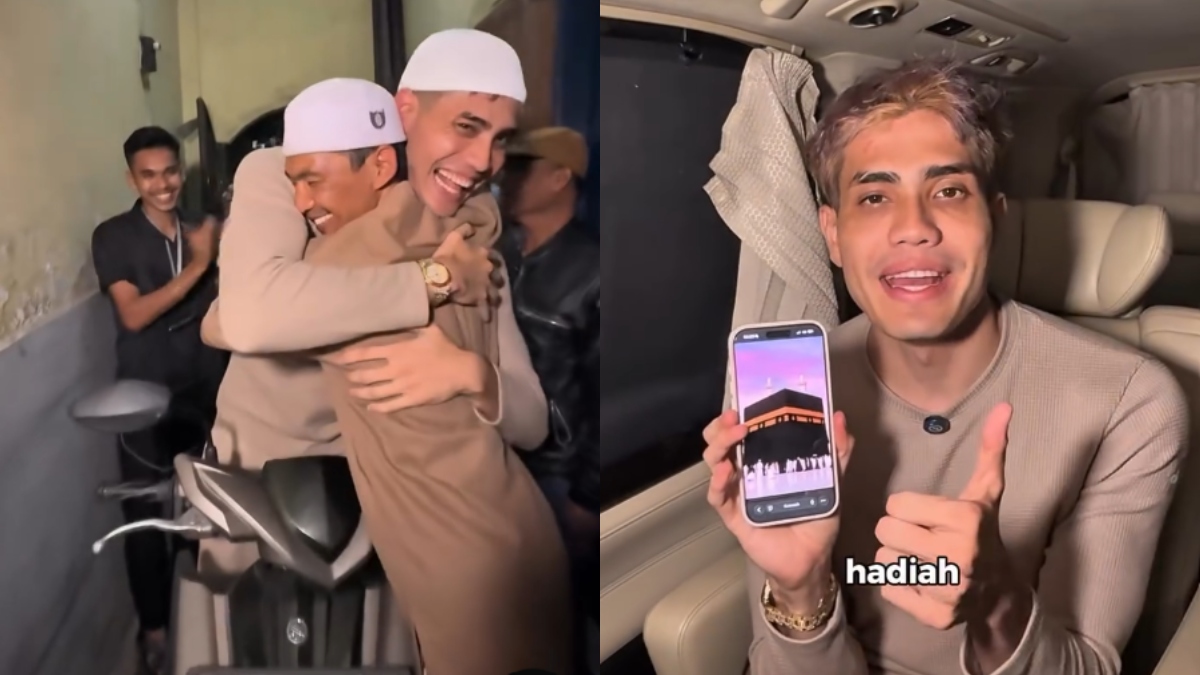 [VIDEO] Terharu Lihat Guru Mengaji Berjalan Kaki, Aisar Khaled Taja Umrah & Hadiah Motor