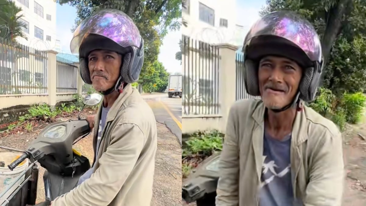 [VIDEO] Anggota Polis Beri Bantuan Untuk Lelaki OKU Kudung Kaki – ‘Ketika Ramai Cari Baju Raya, Dia Kutip Apa Orang Buang’