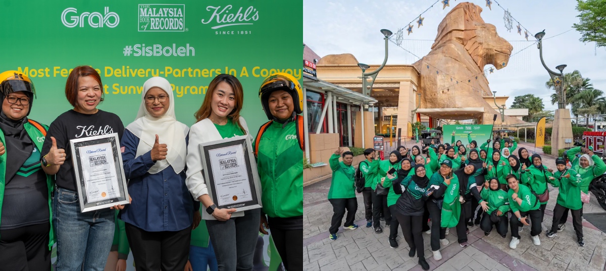 100 Rakan Penghantar Wanita Grab Dengan Kiehl’s Kini Pemegang Malaysia Book Of Records!