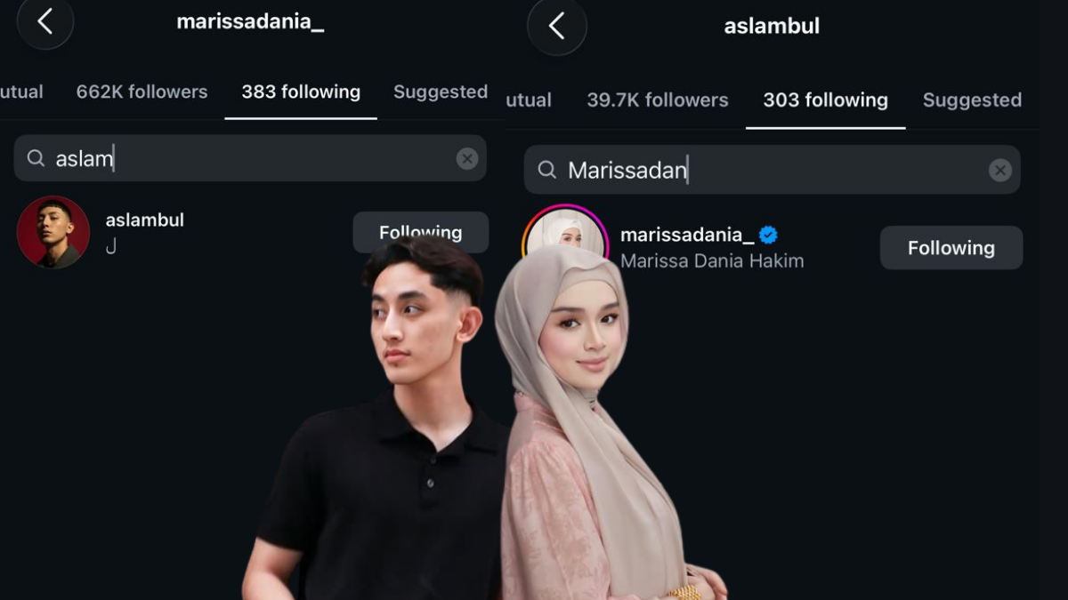 Dah Bercerai, Tapi Marissa & Aslam Masih Saling Mengikuti Di Instagram