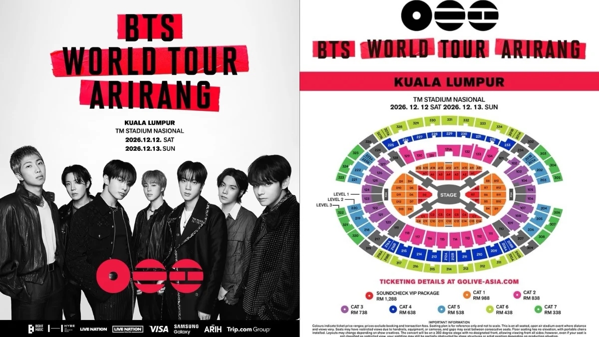 Tiket VIP Konsert ‘BTS World Tour Arirang’ RM1,288 Hampir Sold Out, Penangan ARMY Bukan Biasa-Biasa!