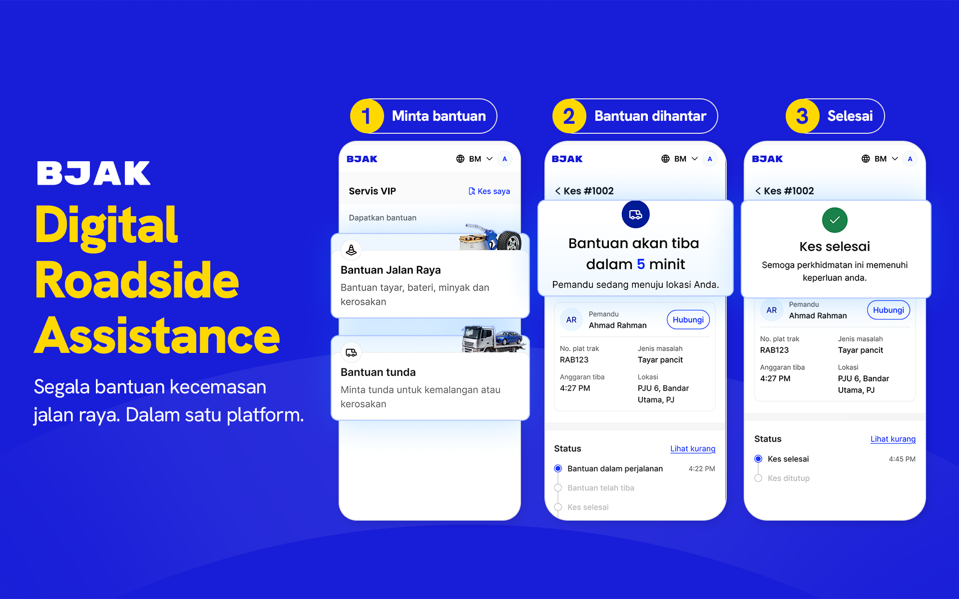 BJAK Lancar Perkhidmatan Digital Roadside Assistance