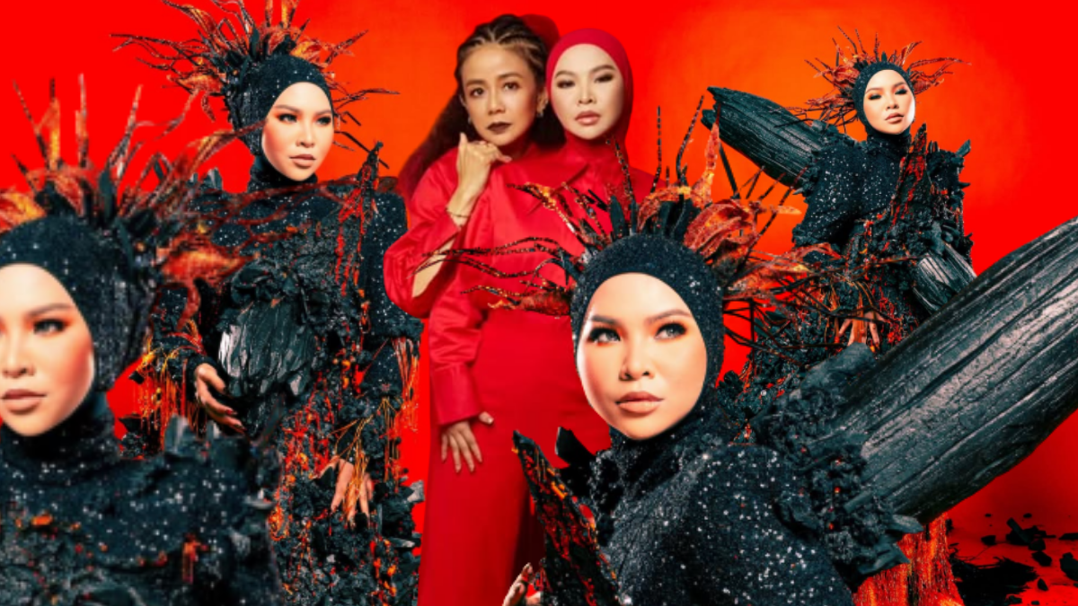 AJL40: Melinda Looi Guna 5 Kg Arang & 6,000 Swarovski Hasilkan Busana ‘Gunung Berapi’ Aina Abdul