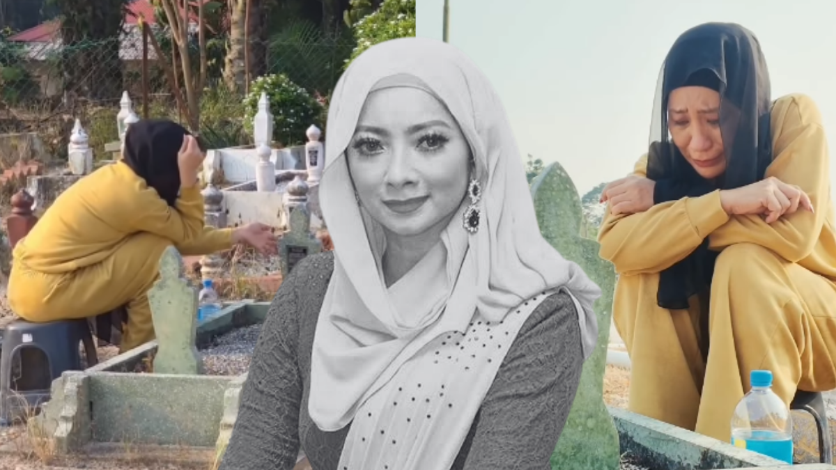 Genap Enam Tahun Pemergian Maya Matahari, Amelina Lepaskan Rindu Di Pusara Arwah – ‘Aku Sayang Kau’