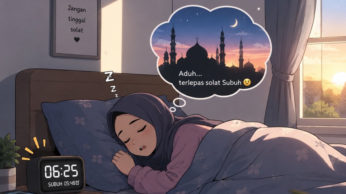 Tertidur Hingga Terlepas Waktu Solat Subuh, Perlu Niat Tunai Atau Qada?