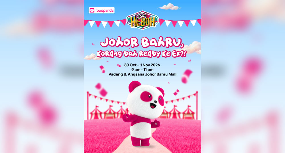 Pertama Kali Buka Port Makanan Viral Di Jom Heboh JB, foodpanda Ada Banyak Merchandise Percuma Nak Bagi!
